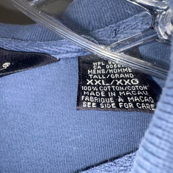 Men's Blue Eddie Bauer Polo Shirt - Picture 2 of 3